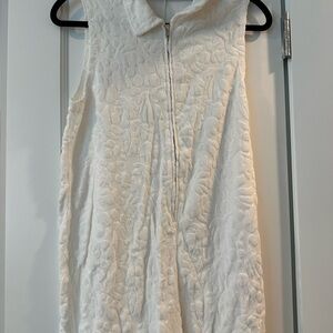 Z Supply Resort White Textured Sleeveless Swim Coverup